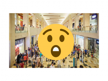 Crwod inside a shopping area