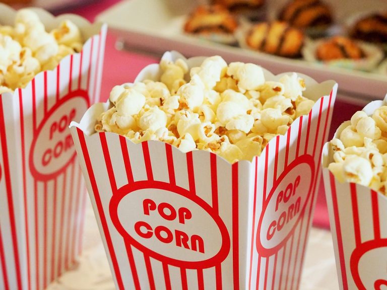 Outdoor Cinema with popcorn