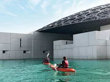 Kayaking at the Louvre Abu Dhabi