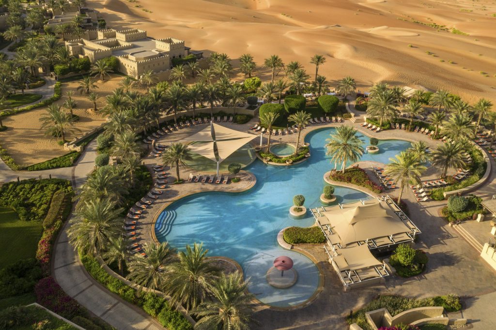 Pool view at Qasr Al Sarab