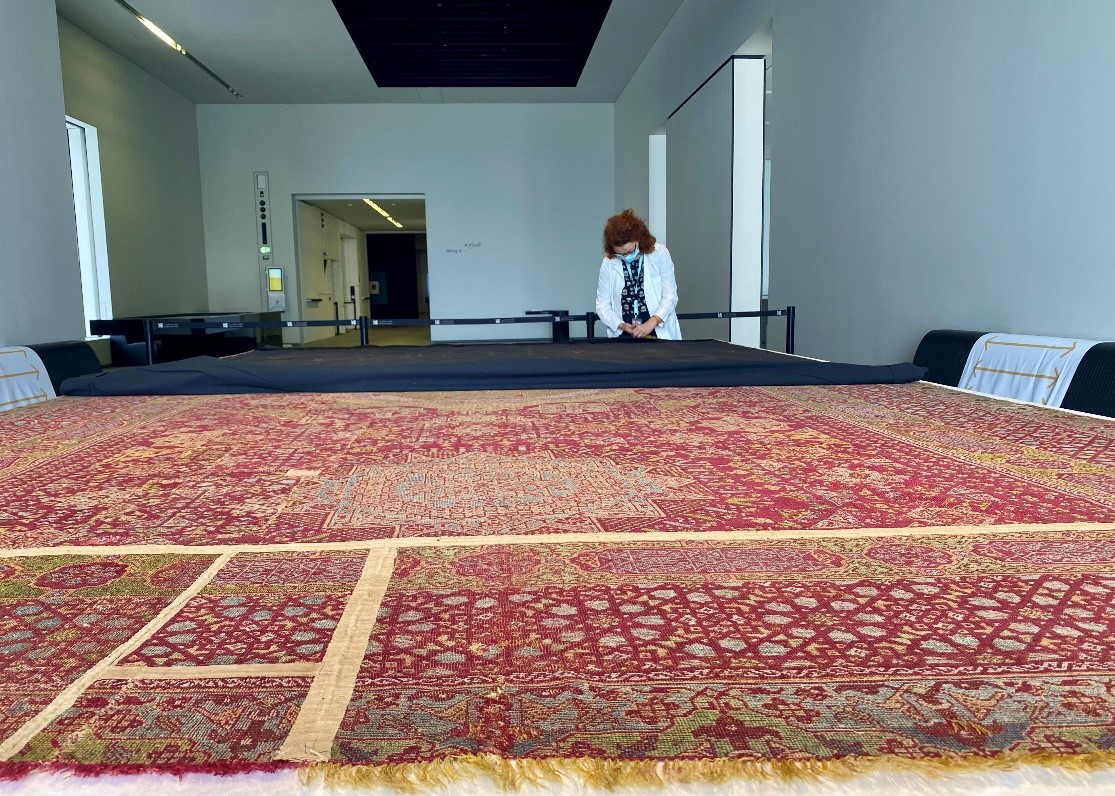 Carpets on display Louvre Abu Dhabi