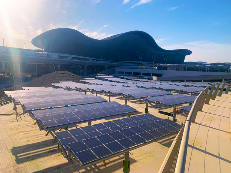 Solar-powered car park