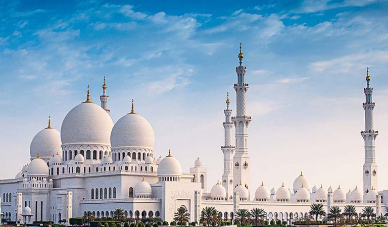 The Sheikh Zayed Grand Mosque in Abu Dhabi welcomes 65,500 believers