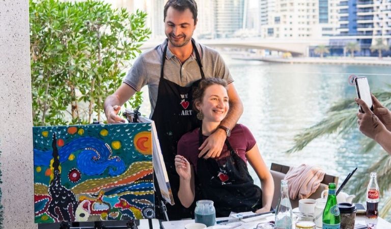An exciting paint & grape experience taking place in Abu Dhabi