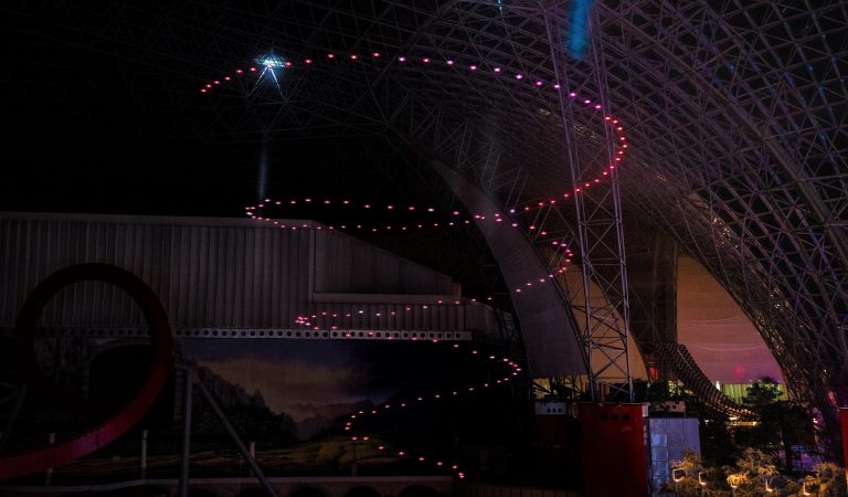 Dynamic drone show at Ferrari World Abu Dhabi