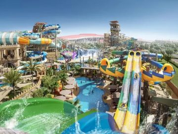 Yas Waterworld Abu Dhabi new slides and attractions expansion including UAE tallest waterslide.