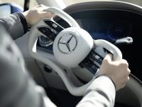 Mercedes EQS steer by wire steering system digital dashboard - Mercedes-Benz